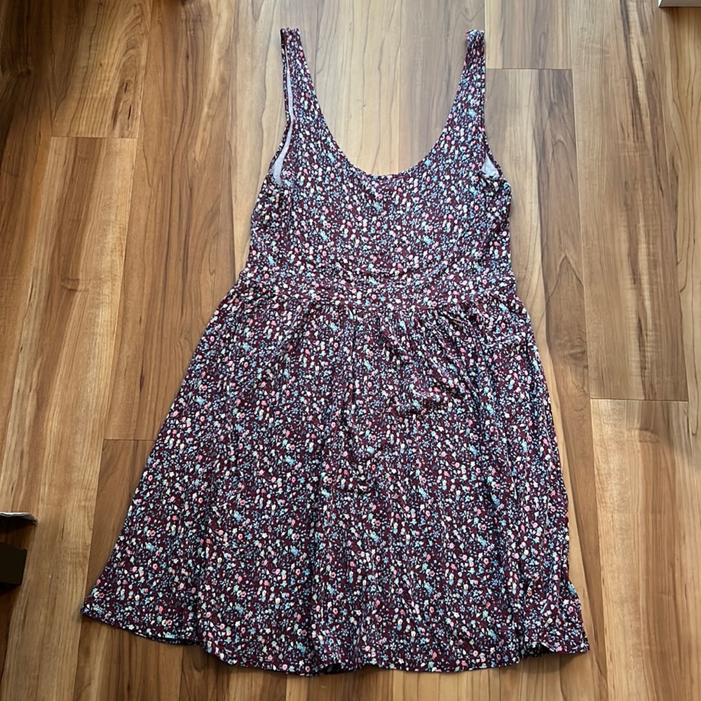 American eagle maroon floral sundress